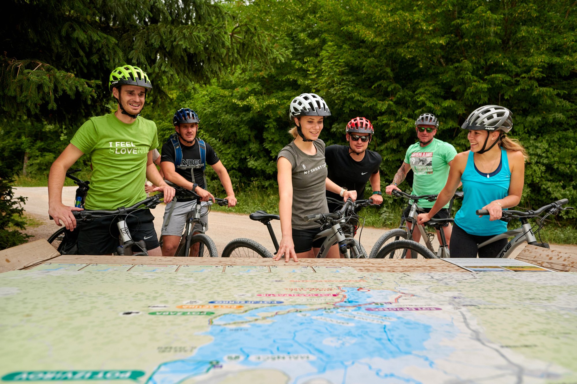 Cycling at Cerknica lake
